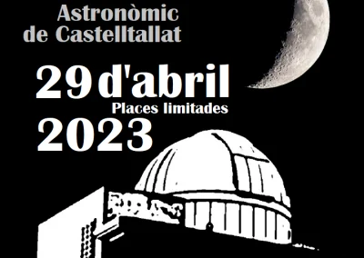 Cartell de les fases a l'Observatori Astronòmic de Castelltallat.